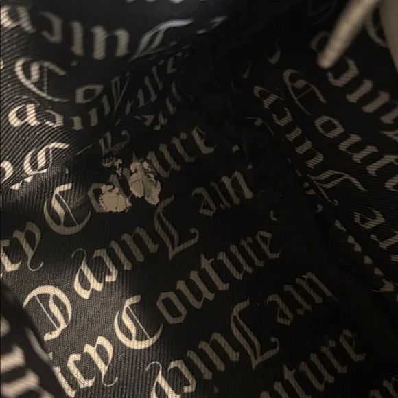 JUICY COUTURE Ransom Note mini backpack black adjustable straps zip pockets - Picture 14 of 17